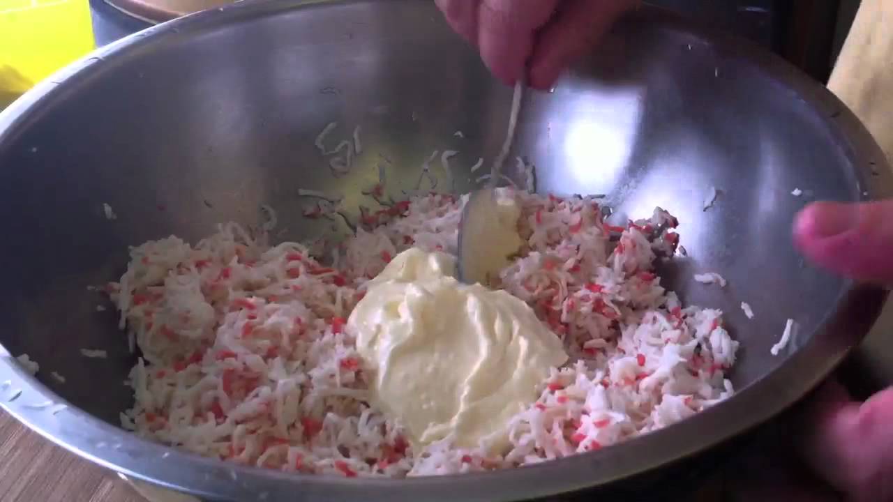 How To Make Crab Salad For Sushi Rolls Youtube