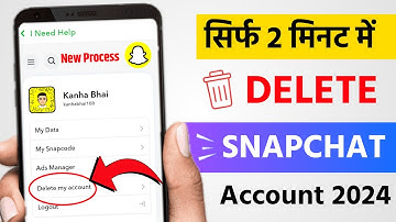How to delete Snapchat Account 2024 Permanently | Snapchat Account Delete Kaise Kare