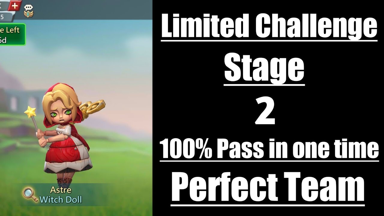 Lords mobile limited challenge dark disaster stage 2|Witch doll stage 2|Astre stage 2