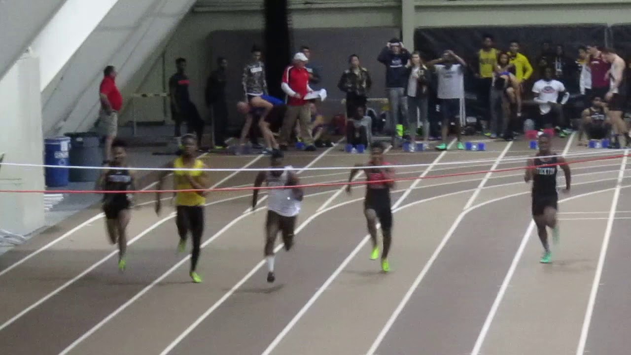 Jahaad Beckford 60m dash prelims LEHIGH FAST TIMES BEFORE FINALS