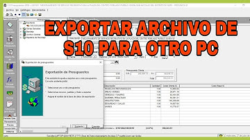 Cómo EXPORTAR base de datos de S10 para otro PC -2024