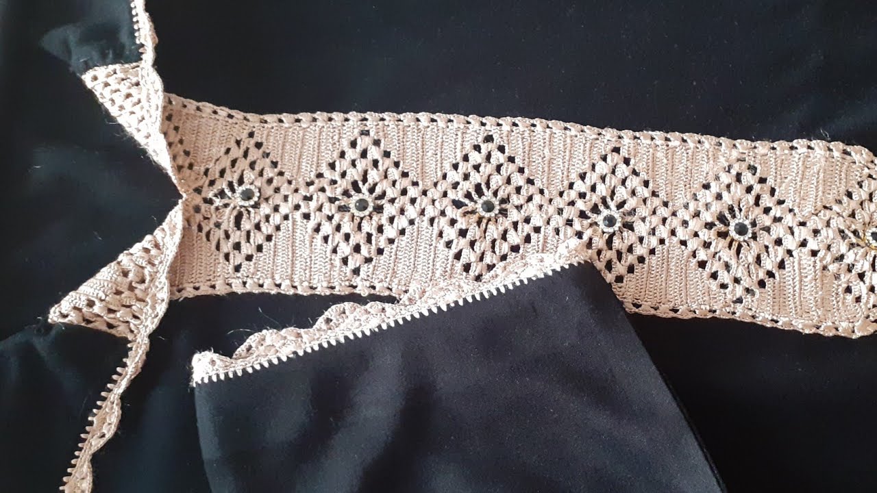 جلابة العيد بالكروشي بالگوزة بغرزة الاكسX و العنكبوت