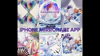 Iphone MirrorArt App creates digital design images to my fluid artwork paintings/Rainbow Canvas #100 screenshot 5