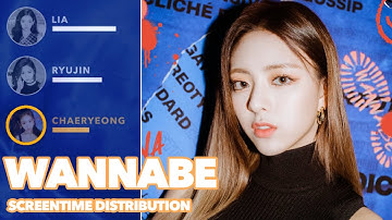 ITZY - WANNABE (Focus/Solo ScreenTime Distribution)