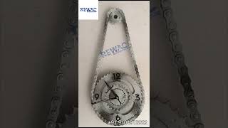 AI-M04 Mix Silver Wall Clock | Industrial Gear & Chain Metal Hanging Clock for Home & Office Decor