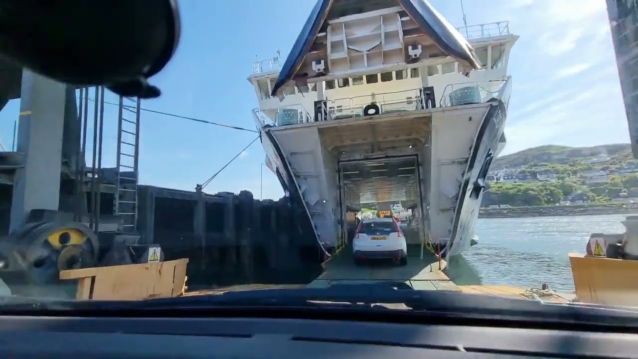 Boarding "Lord of the Isles" ferry to South Uist in Mallaig. FPV