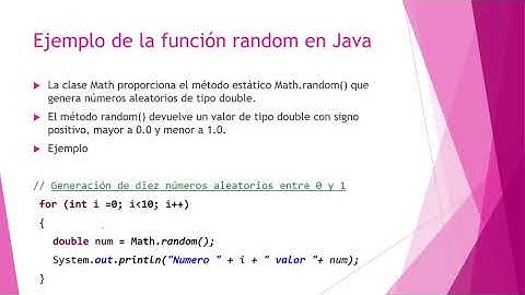 Generacion de Numeros Aleatorios en Java