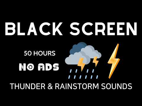 Thunder & Rainstorm Sounds | 50 Hours of Sleep Music for Relaxation 4K