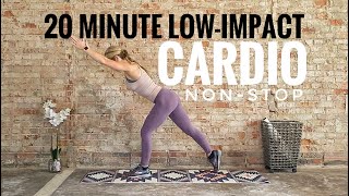 20 Minute Low Impact Cardio Workout | Non-Stop | Challenging | Bodyweight Only