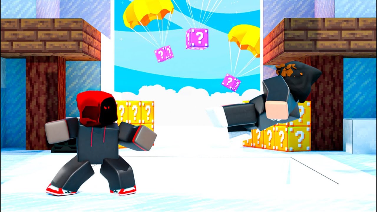 The Lucky Block RACE CHALLENGE.. (Roblox Bedwars)