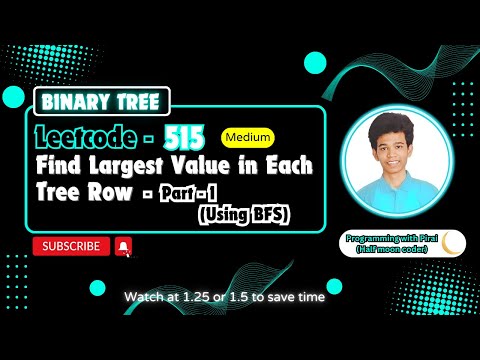 Find Largest Value in Each Tree Row | Leetcode 515 | Approach + Code with explanation.