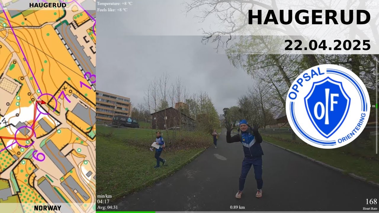 Headcam Orienteering: Haugerud, Oslo, Norway. Oslo City Cup - 3.