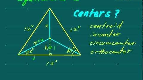 Geometry - Centers of Equilateral Triangle