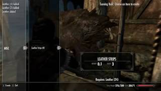 How to turn LEATHER into LEATHER STRIPS - Skyrim