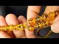 سحبه كهرمان حشري للبيع Full Fossil Insects Baltic Amber Rosary 