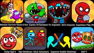 Garten Of Rainbow Vs Imposter, Roller Ball X,We,re Imposter, Superhero Play 456 What If, Monster... screenshot 4