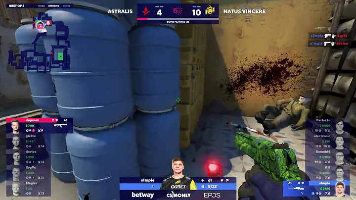 s1mple INSANE deagle 3k vs. Astralis @inferno | GRAND FINAL BLAST