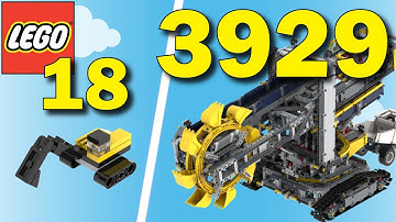 Lego Excavators in Different Scales - Size Comparison