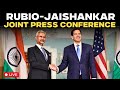 LIVE: Marco Rubio, EAM Jaishankar joint News conference I India- US Talks I Trade I Defence