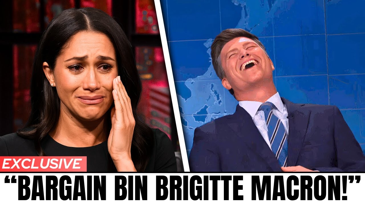 Meghan BREAKS DOWN After Colin Jost Calls Her a “MINI Brigitte Macron” Live On SNL!