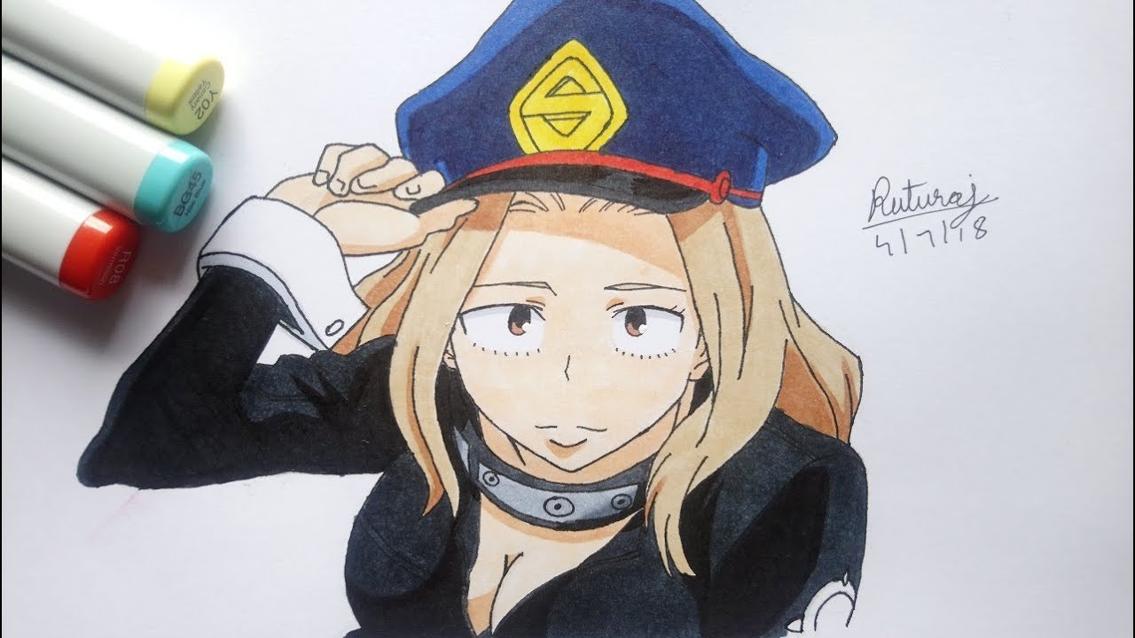 how to draw camie, my hero academia drawing, my hero academia tutoria...