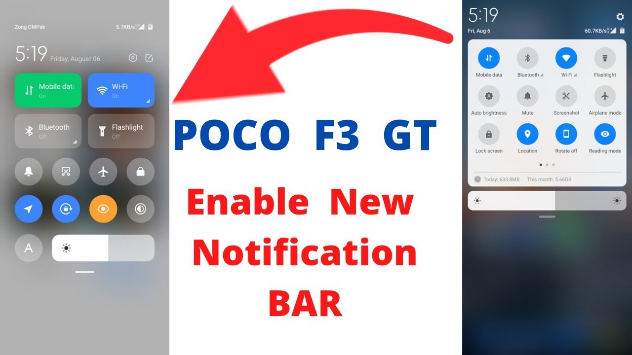 Poco X3 GT New Notification Bar On | How To Change Notification Bar ...