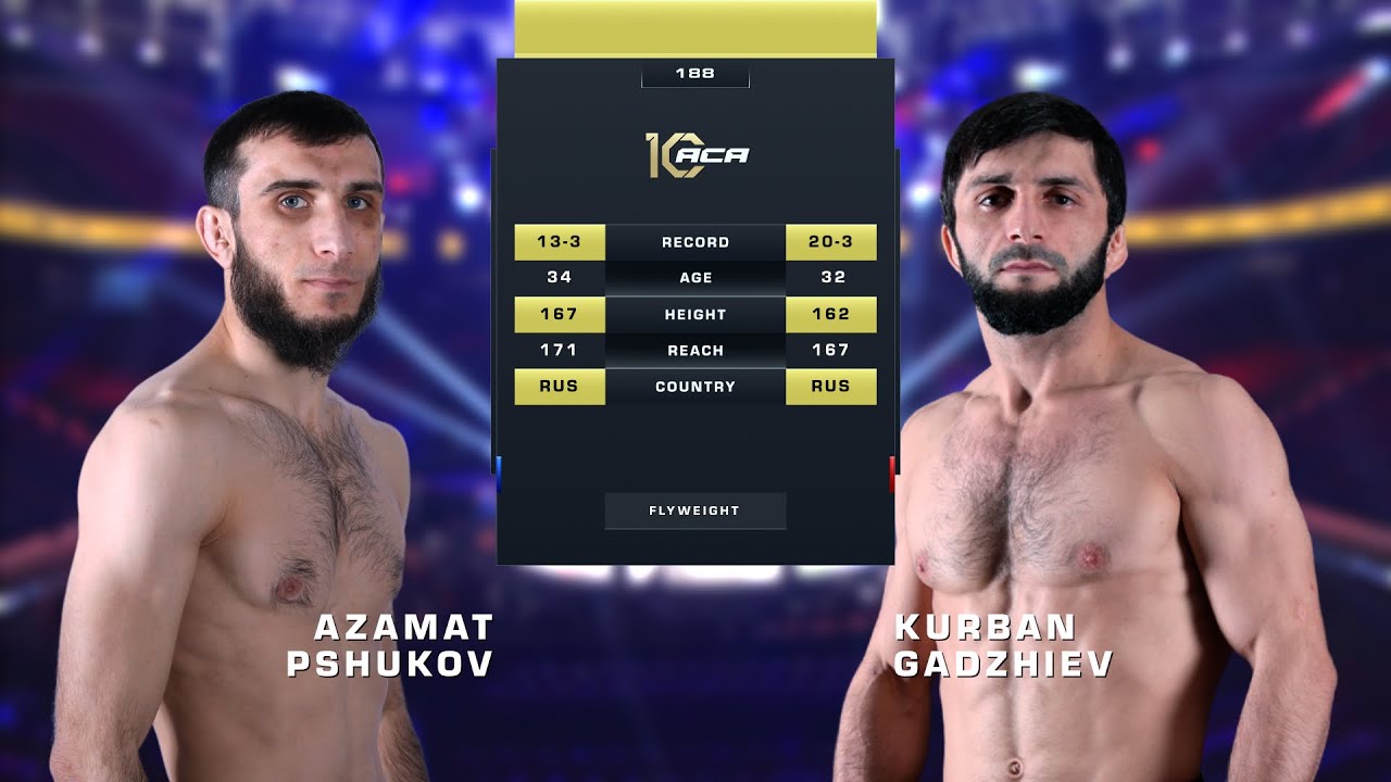 Азамат Пшуков vs. Курбан Гаджиев 2 | Azamat Pshukov vs. Kurban Gadzhiev 2 | ACA 188