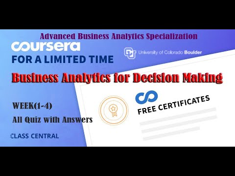 Business Analytics for Decision Making, week (1-4) All Quiz with ...