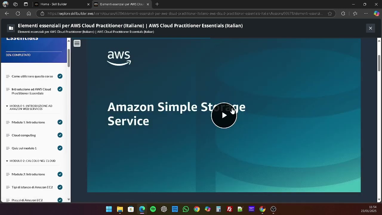 25 - Corso AWS Cloud Practitioner Essentials
