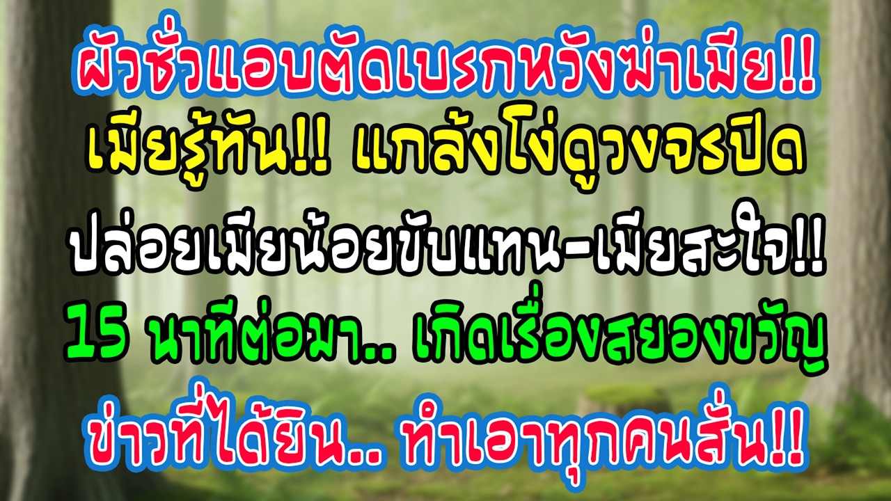 สามีแอบตัดเบรก ฉันแกล้งไม่รู้ ดูกล้องแล้วยิ้ม ปล่อยเมียน้อยขับรถ