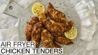 Air Fryer Chicken Tenders No Breading by Healthy Foodie Girl — recipe image
