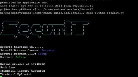 Raspberry Pi Internet Connect Doorbell Software