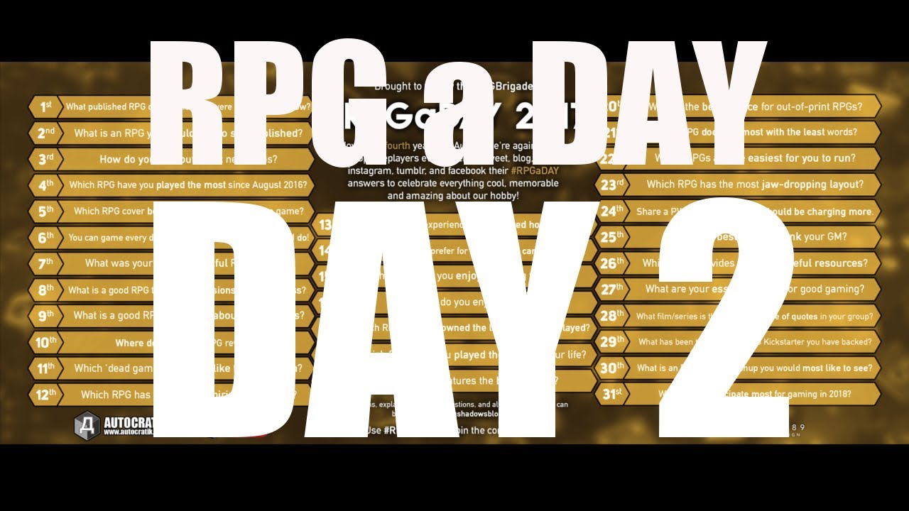 RPGaDAY 2017 - Day 2 - YouTube