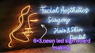 How to make a striking 6×3 neon LED sign - YouTube