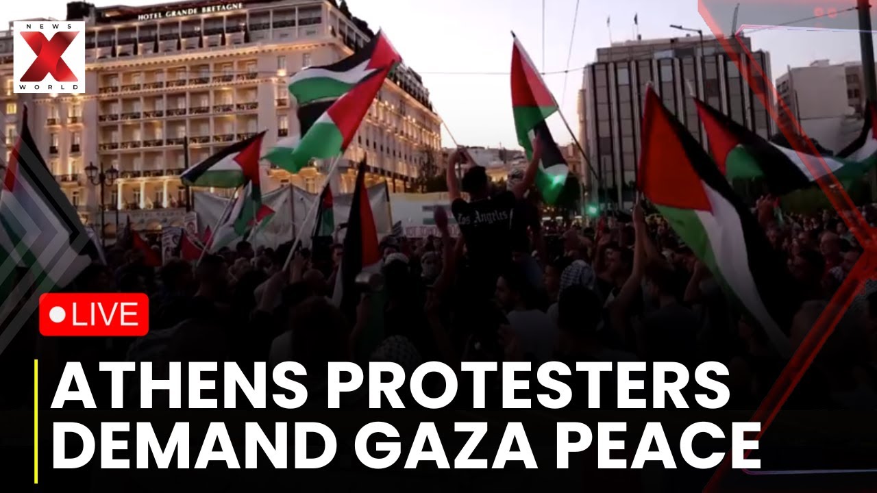 Athens Protest Gaza LIVE: Athens Protesters Condemn Israel’s War On Gaza | NewsX World