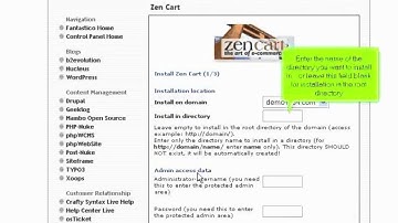 How to install Zen Cart