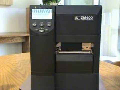 Zebra ZM400 Barcode Printer Factory Defaults - YouTube