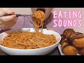 《Eating sounds》ミートソースパスタ!カニクリームコロッケ!Meat sauce spaghetti!Crab Cream Croquette!