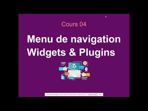 WordPress 04 : Menu de navigation, widgets et plugins