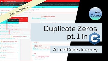 Duplicate Zeros pt. 1 in C++ - A LeetCode Journey