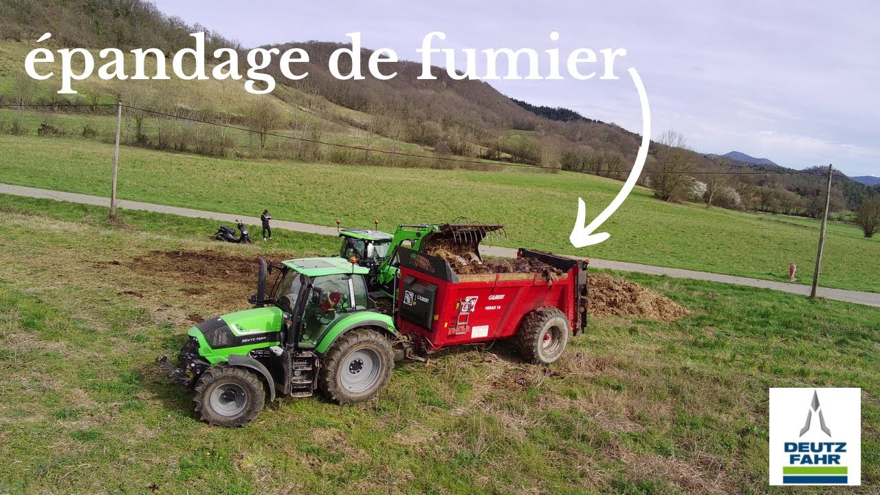 ÉPANDAGE de FUMIER avec deux DEUTZ FAHR 6150 semipowershift / 6130 TTV — free download