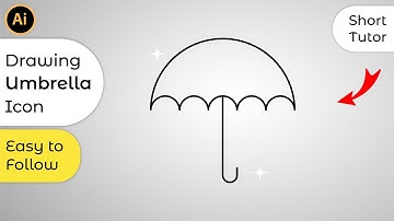 How to Draw Umbrella Icon in Adobe Illustrator