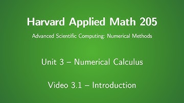 Harvard AM205 video 3.1 - Introduction to numerical calculus