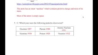 IB Physics E.1 - Structure of the Atom (with Free Worksheet)