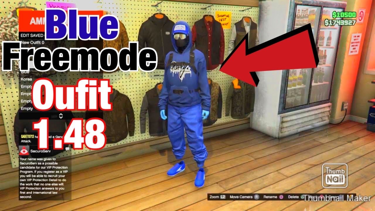 Blue Freemode Outfit GTA 5 Online Outfit Tutorial YouTube
