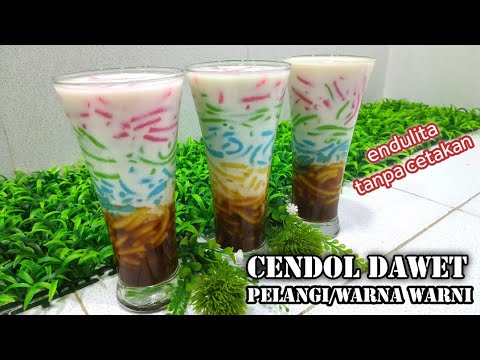 Cara Membuat Cendol Pelangi