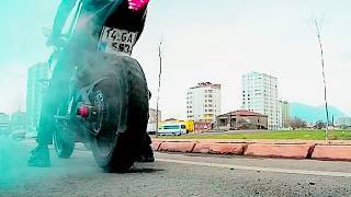 Yamaha R25 Burnout - Lasti̇k Yakma