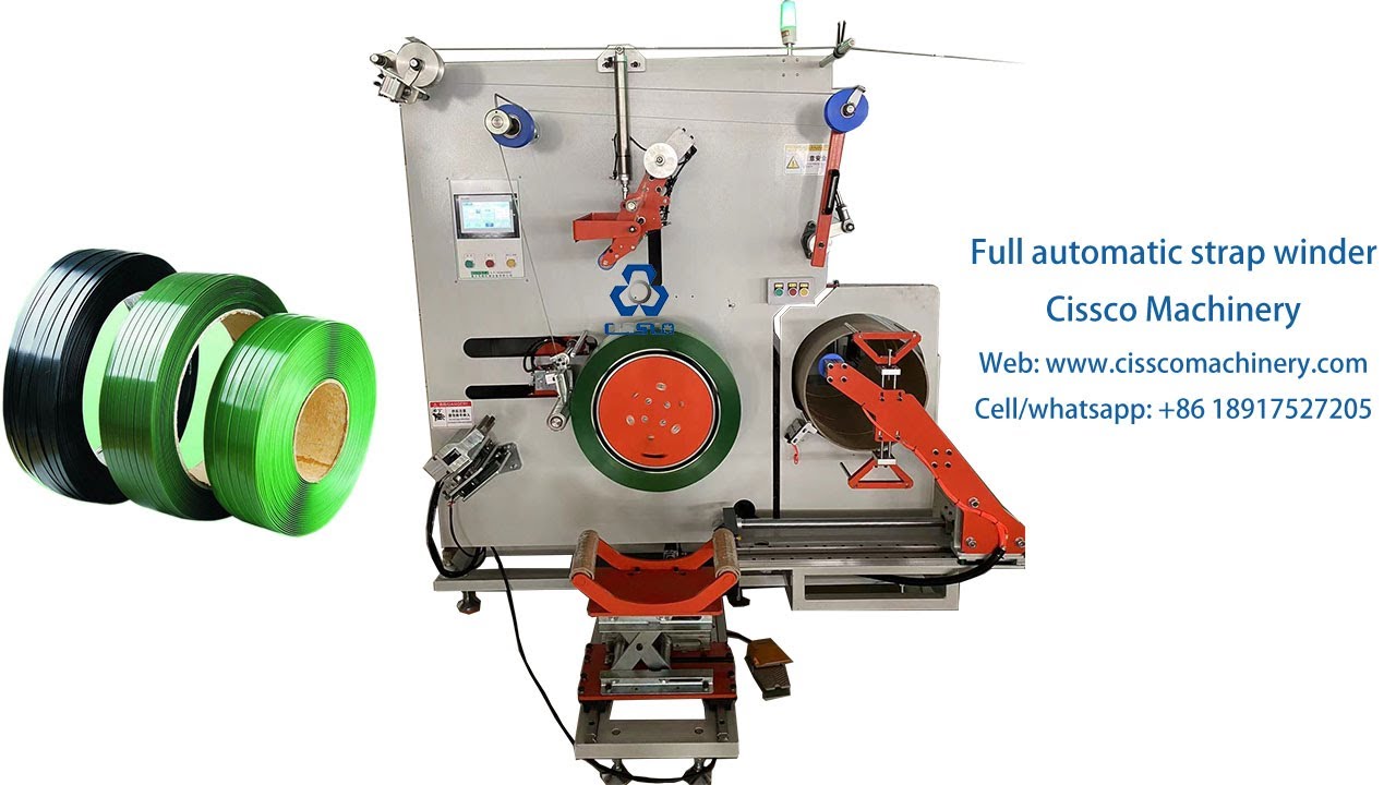 AUTOMATIC STRAP RECOILER MACHINE | PET | PP | STRAPPING BAND | BELT | WINDER | COILING | WINDING