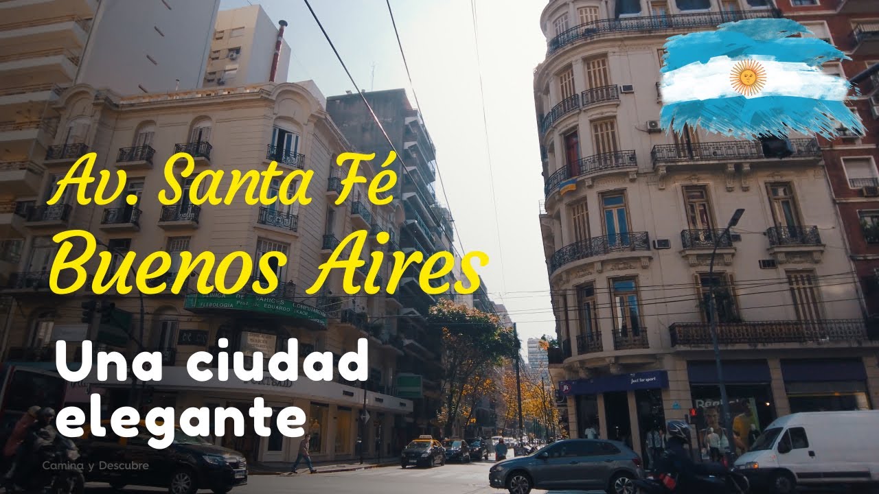 Caminando por Buenos Aires, Av. Santa Fe 2022 4k