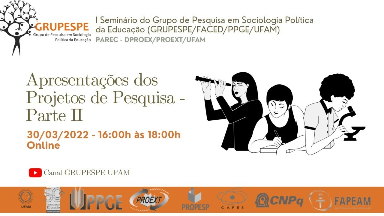 Apresentações dos Projetos de Pesquisa - Parte II